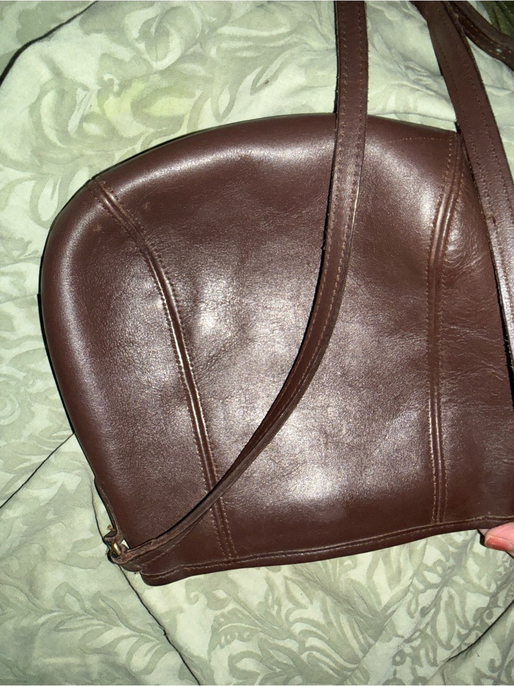 Coach Brown Leather Crossbody Bag Vintage Clamshell - Picture 7 of 7